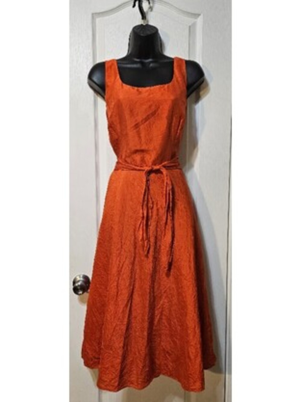 Coldwater Creek Crinkle Tank Dress 14 Solar Bloom